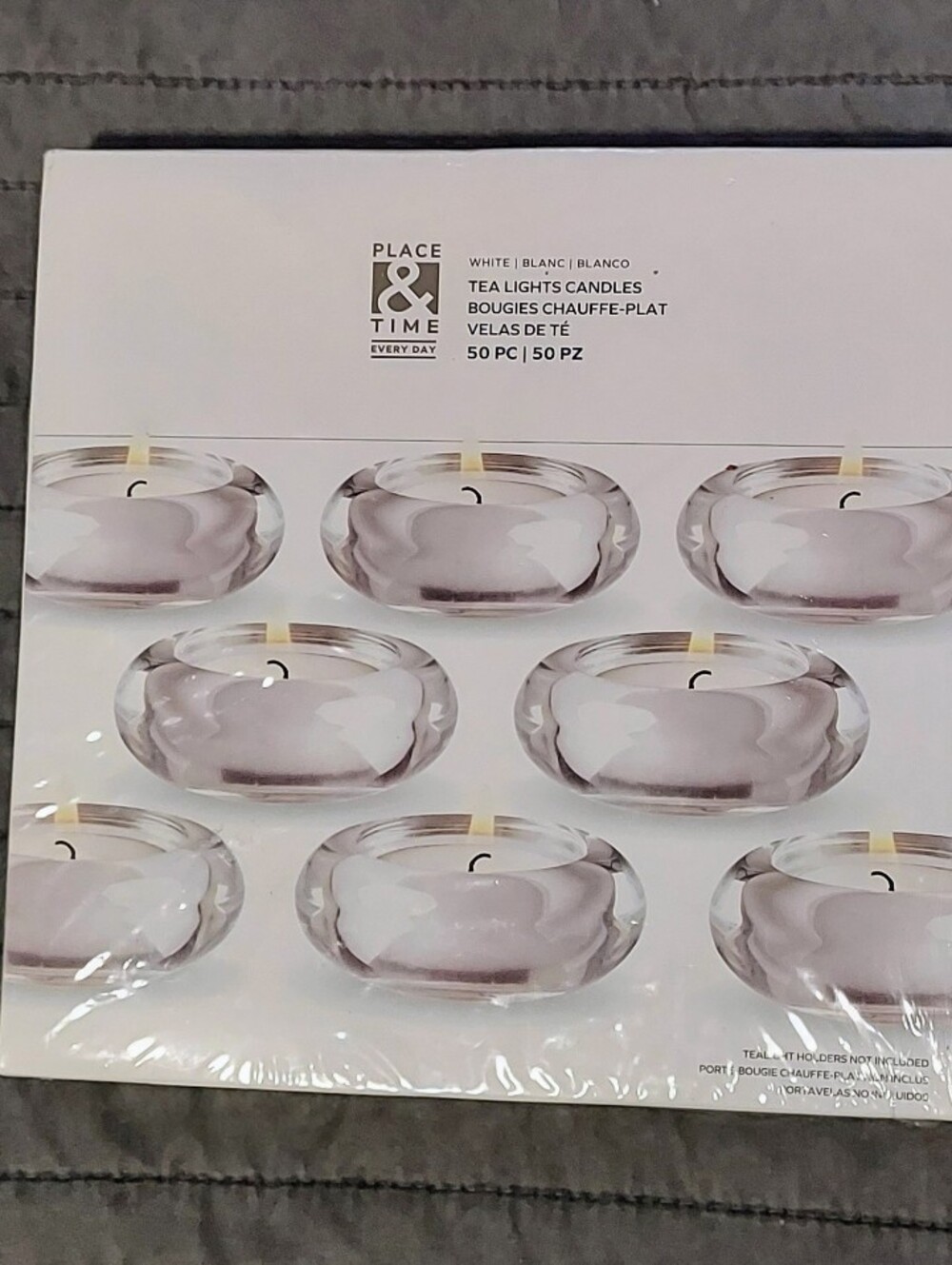 Place & Time White Tealight Candles - 50 Pack